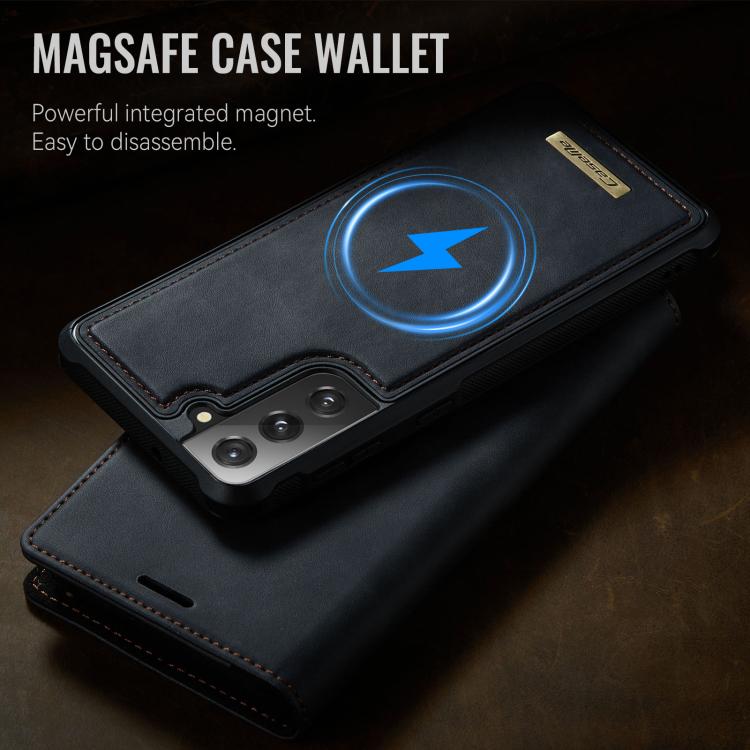 For Samsung Galaxy S21 FE 5G CaseMe C49 Magnetic RFID Blocking Detachable Wallet Leather Phone Case