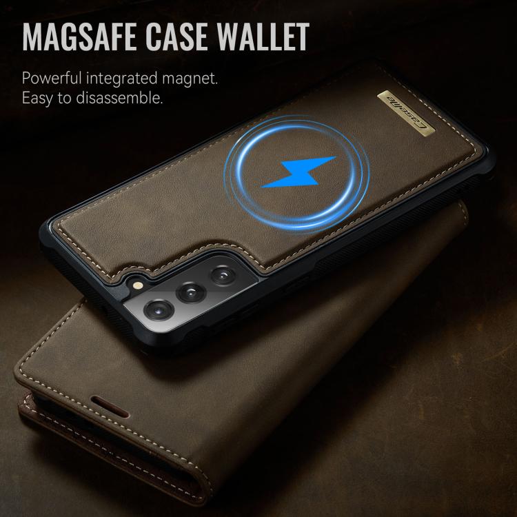 For Samsung Galaxy S21 FE 5G CaseMe C49 Magnetic RFID Blocking Detachable Wallet Leather Phone Case