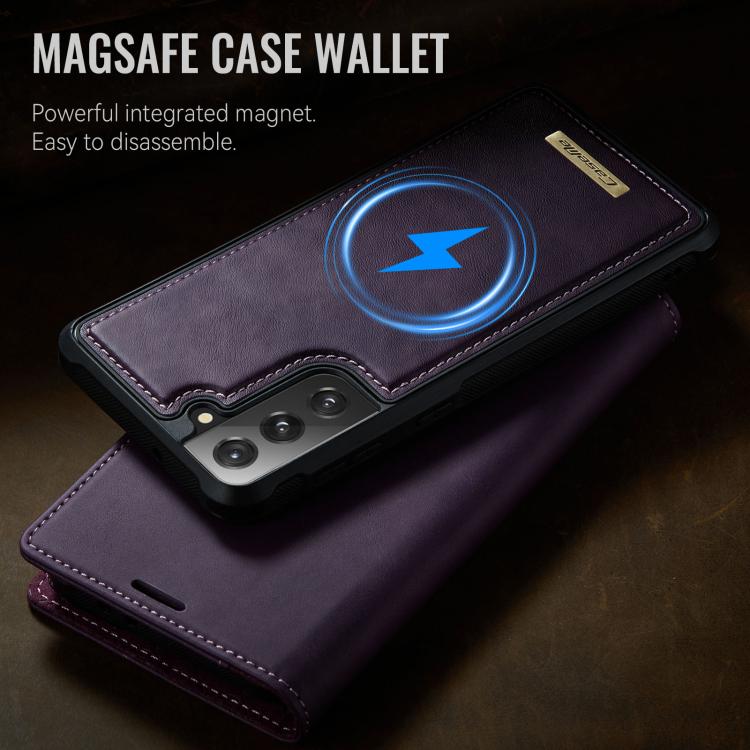 For Samsung Galaxy S21 FE 5G CaseMe C49 Magnetic RFID Blocking Detachable Wallet Leather Phone Case