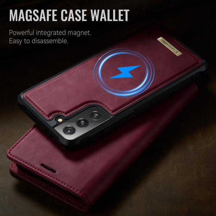 For Samsung Galaxy S21 5G CaseMe C49 Magnetic RFID Blocking Detachable Wallet Leather Phone Case