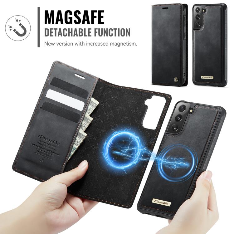For Samsung Galaxy S21 5G CaseMe C49 Magnetic RFID Blocking Detachable Wallet Leather Phone Case