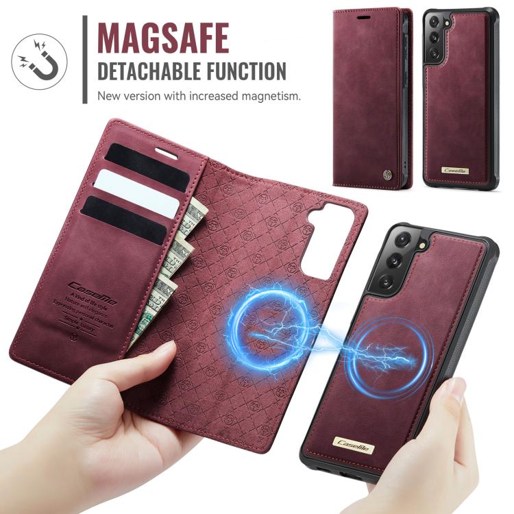 For Samsung Galaxy S21+ 5G CaseMe C49 Magnetic RFID Blocking Detachable Wallet Leather Phone Case