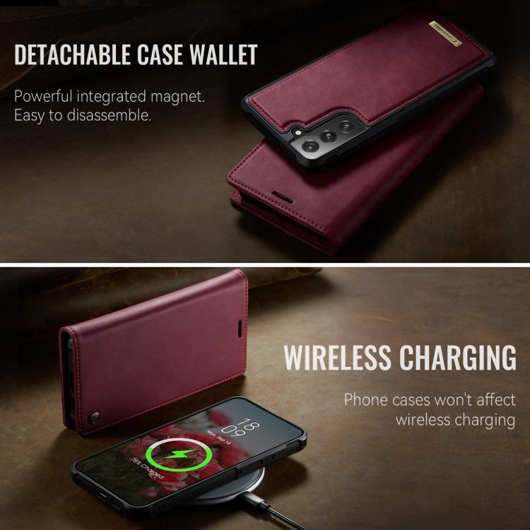 For Samsung Galaxy S21+ 5G CaseMe C49 Magnetic RFID Blocking Detachable Wallet Leather Phone Case