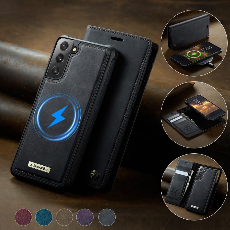 For Samsung Galaxy S21+ 5G CaseMe C49 Magnetic RFID Blocking Detachable Wallet Leather Phone Case