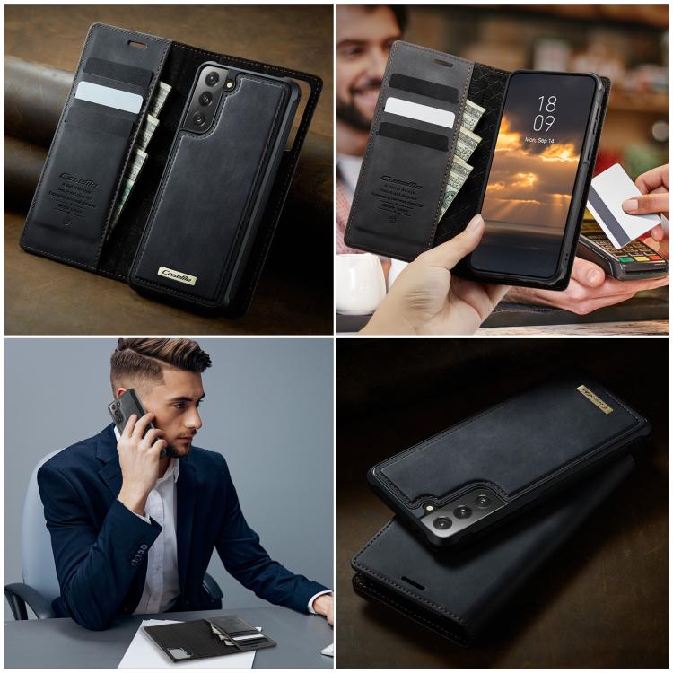 For Samsung Galaxy S21+ 5G CaseMe C49 Magnetic RFID Blocking Detachable Wallet Leather Phone Case