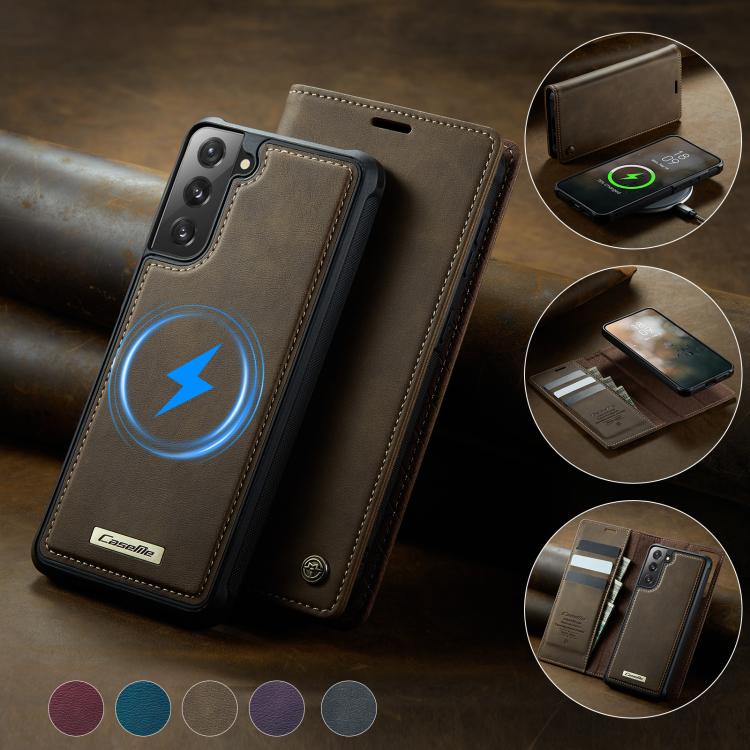 For Samsung Galaxy S21+ 5G CaseMe C49 Magnetic RFID Blocking Detachable Wallet Leather Phone Case