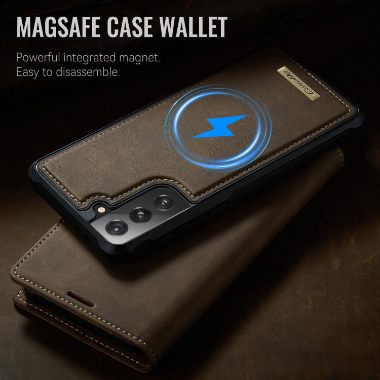 For Samsung Galaxy S21+ 5G CaseMe C49 Magnetic RFID Blocking Detachable Wallet Leather Phone Case