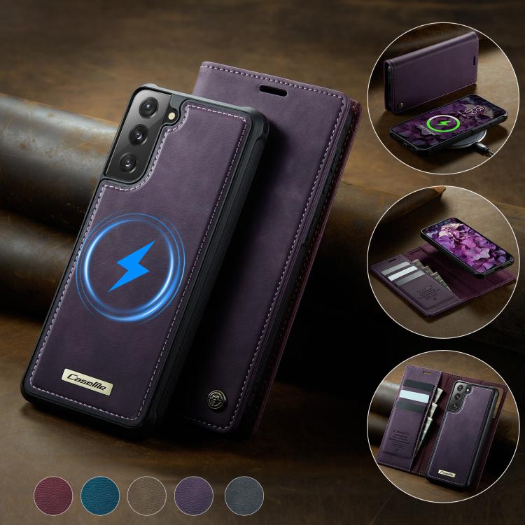For Samsung Galaxy S21+ 5G CaseMe C49 Magnetic RFID Blocking Detachable Wallet Leather Phone Case