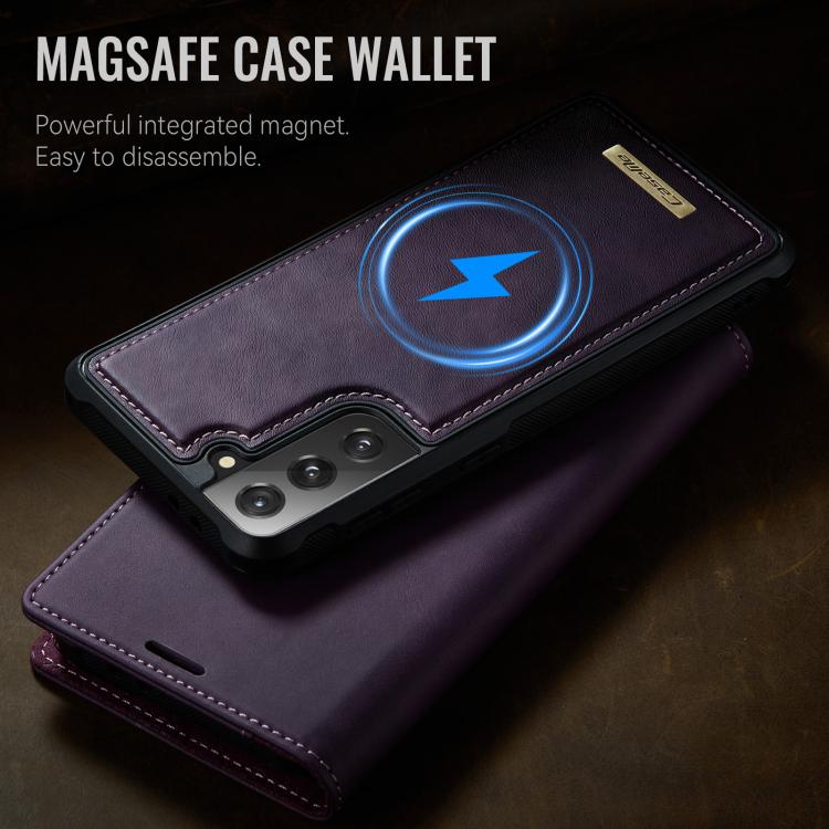 For Samsung Galaxy S21+ 5G CaseMe C49 Magnetic RFID Blocking Detachable Wallet Leather Phone Case