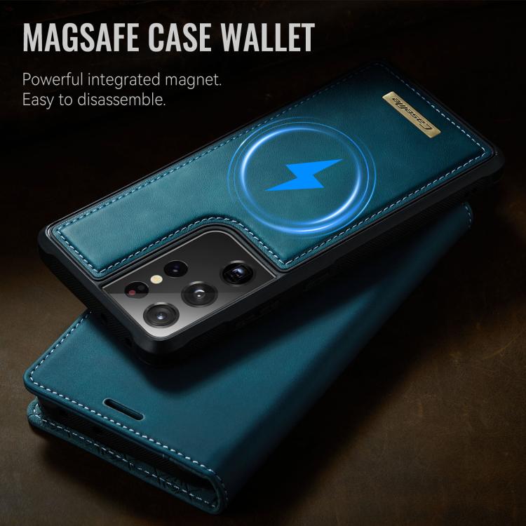 For Samsung Galaxy S21 Ultra 5G CaseMe C49 Magnetic RFID Blocking Detachable Wallet Leather Phone Case