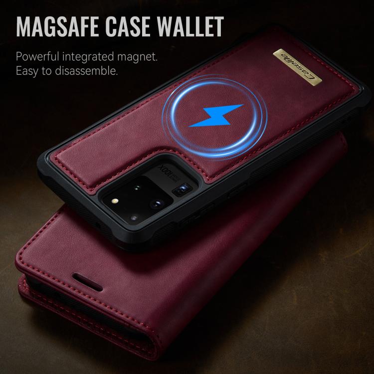 For Samsung Galaxy S20 Ultra CaseMe C49 Magnetic RFID Blocking Detachable Wallet Leather Phone Case