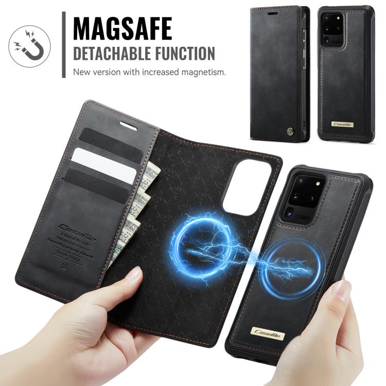For Samsung Galaxy S20 Ultra CaseMe C49 Magnetic RFID Blocking Detachable Wallet Leather Phone Case