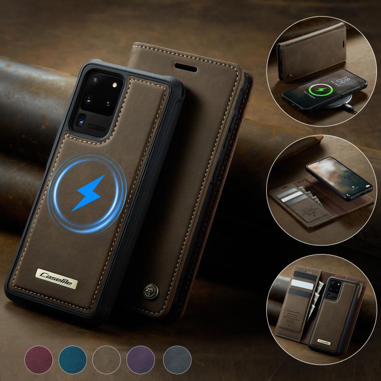 For Samsung Galaxy S20 Ultra CaseMe C49 Magnetic RFID Blocking Detachable Wallet Leather Phone Case
