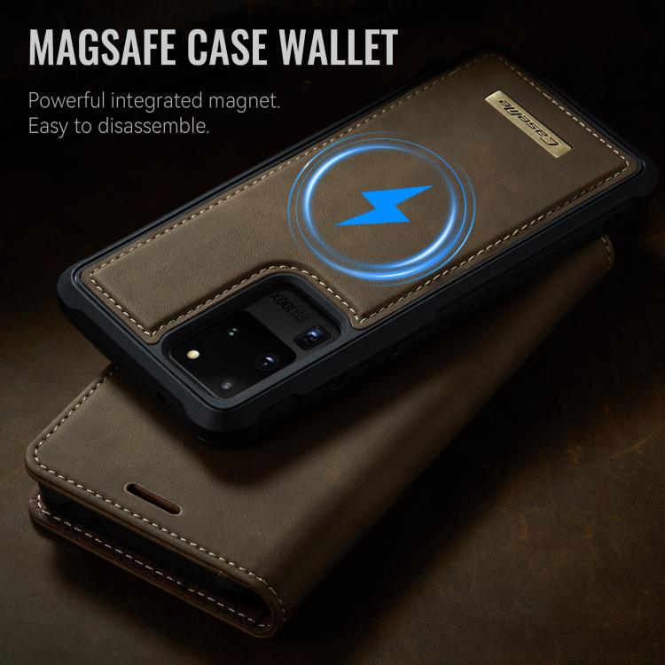 For Samsung Galaxy S20 Ultra CaseMe C49 Magnetic RFID Blocking Detachable Wallet Leather Phone Case