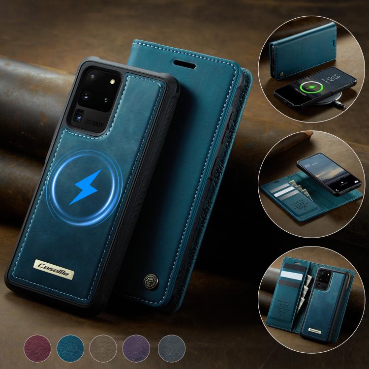 For Samsung Galaxy S20 Ultra CaseMe C49 Magnetic RFID Blocking Detachable Wallet Leather Phone Case
