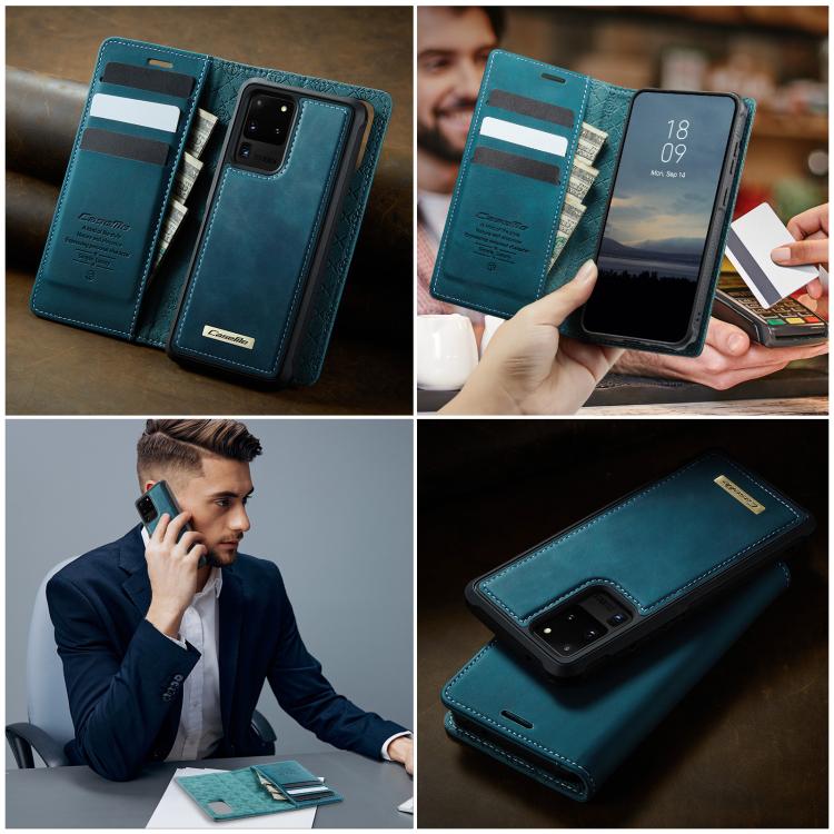 For Samsung Galaxy S20 Ultra CaseMe C49 Magnetic RFID Blocking Detachable Wallet Leather Phone Case