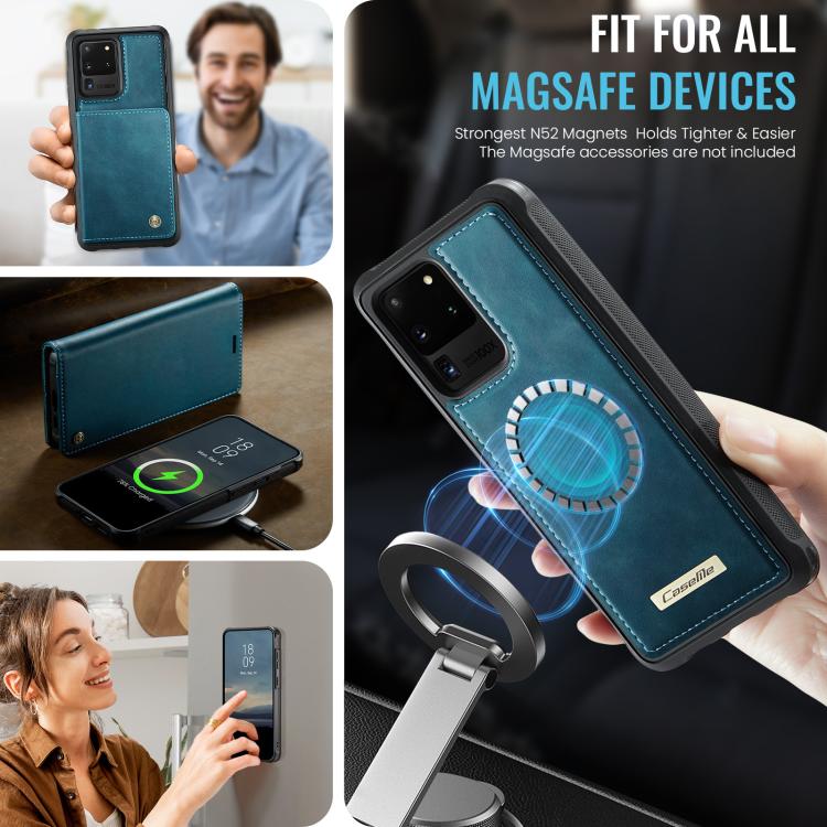 For Samsung Galaxy S20 Ultra CaseMe C49 Magnetic RFID Blocking Detachable Wallet Leather Phone Case