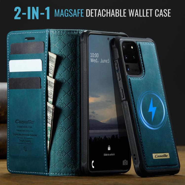 For Samsung Galaxy S20 Ultra CaseMe C49 Magnetic RFID Blocking Detachable Wallet Leather Phone Case