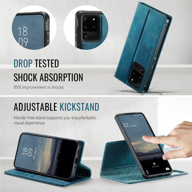 For Samsung Galaxy S20 Ultra CaseMe C49 Magnetic RFID Blocking Detachable Wallet Leather Phone Case