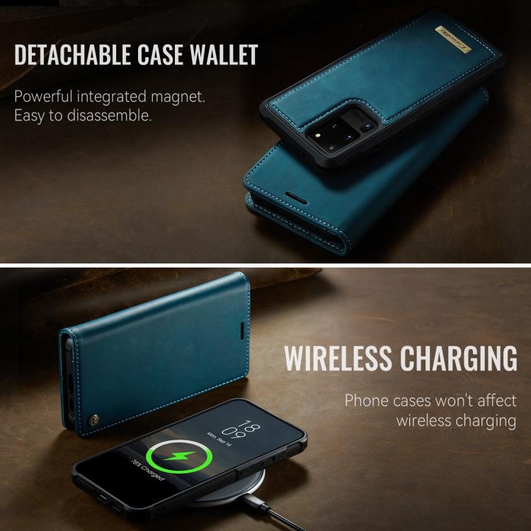 For Samsung Galaxy S20 Ultra CaseMe C49 Magnetic RFID Blocking Detachable Wallet Leather Phone Case