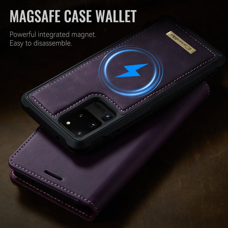 For Samsung Galaxy S20 Ultra CaseMe C49 Magnetic RFID Blocking Detachable Wallet Leather Phone Case