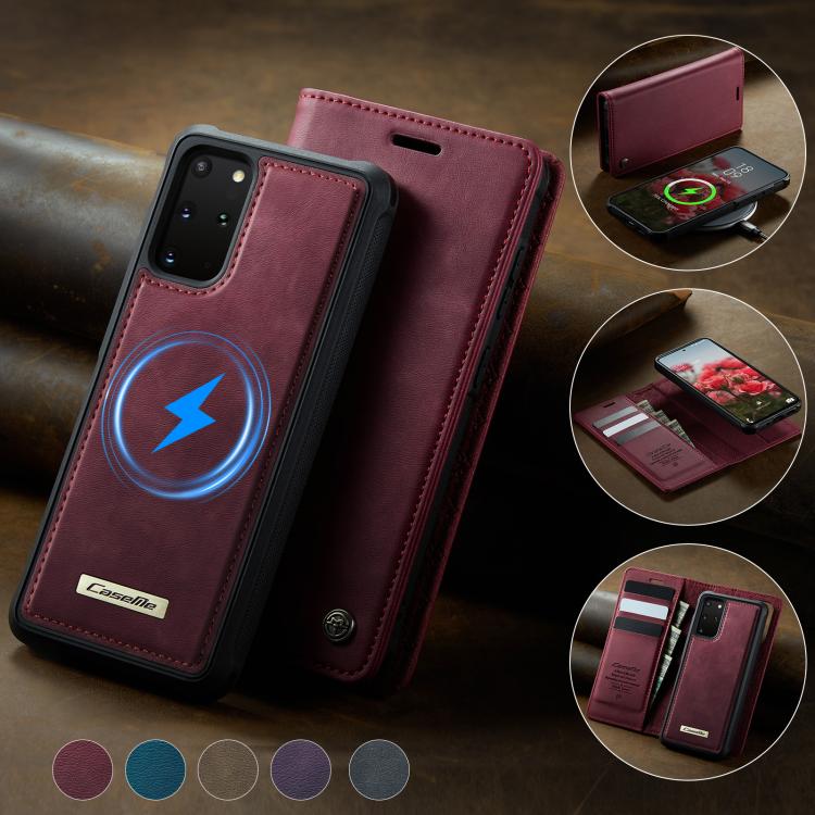 For Samsung Galaxy S20+ CaseMe C49 Magnetic RFID Blocking Detachable Wallet Leather Phone Case