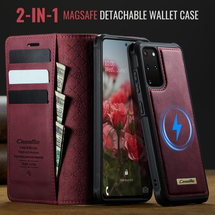 For Samsung Galaxy S20+ CaseMe C49 Magnetic RFID Blocking Detachable Wallet Leather Phone Case
