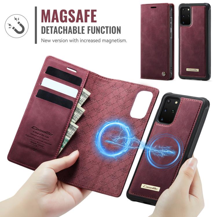 For Samsung Galaxy S20+ CaseMe C49 Magnetic RFID Blocking Detachable Wallet Leather Phone Case