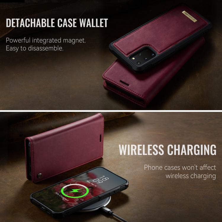 For Samsung Galaxy S20+ CaseMe C49 Magnetic RFID Blocking Detachable Wallet Leather Phone Case