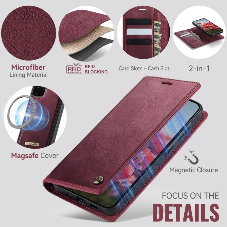 For Samsung Galaxy S20+ CaseMe C49 Magnetic RFID Blocking Detachable Wallet Leather Phone Case