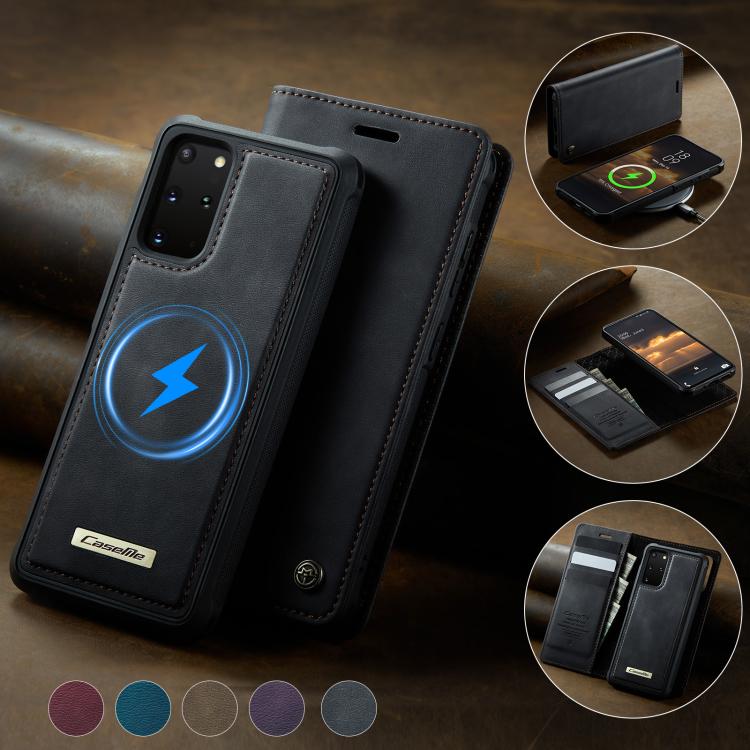 For Samsung Galaxy S20+ CaseMe C49 Magnetic RFID Blocking Detachable Wallet Leather Phone Case