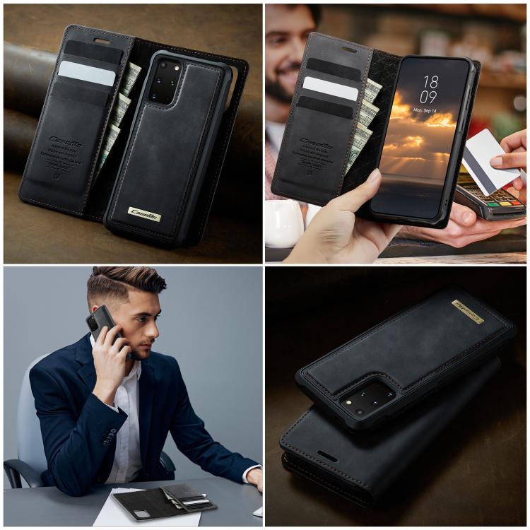 For Samsung Galaxy S20+ CaseMe C49 Magnetic RFID Blocking Detachable Wallet Leather Phone Case
