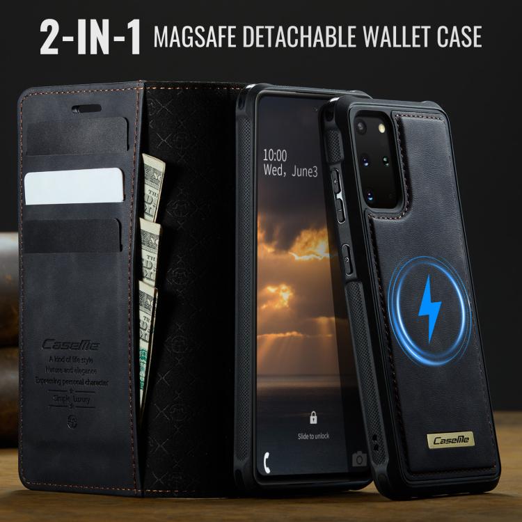 For Samsung Galaxy S20+ CaseMe C49 Magnetic RFID Blocking Detachable Wallet Leather Phone Case