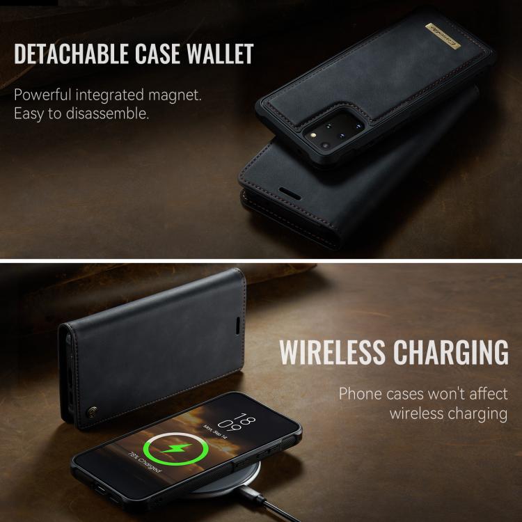 For Samsung Galaxy S20+ CaseMe C49 Magnetic RFID Blocking Detachable Wallet Leather Phone Case