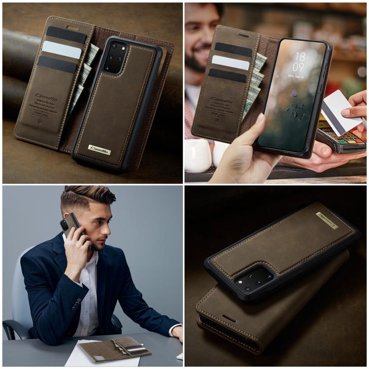 For Samsung Galaxy S20+ CaseMe C49 Magnetic RFID Blocking Detachable Wallet Leather Phone Case