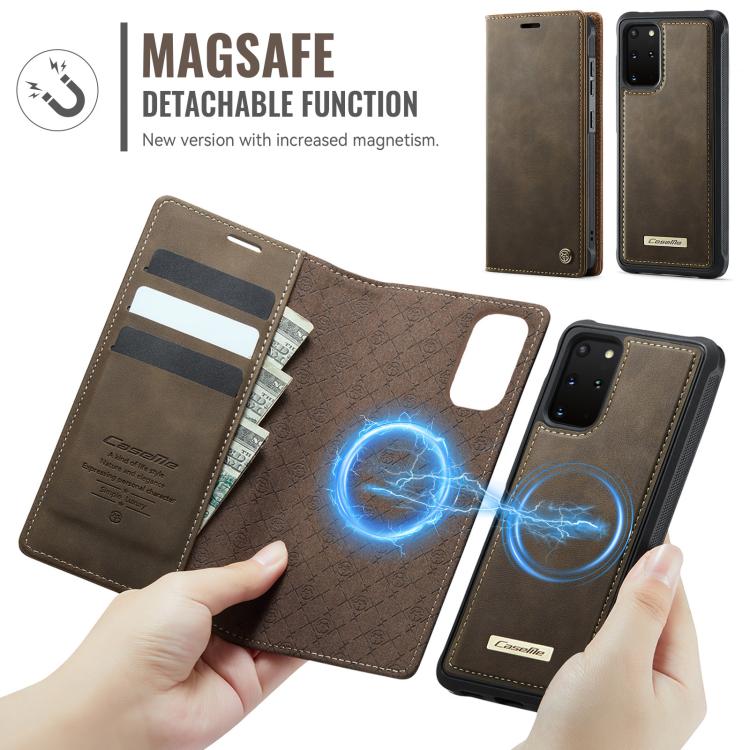 For Samsung Galaxy S20+ CaseMe C49 Magnetic RFID Blocking Detachable Wallet Leather Phone Case