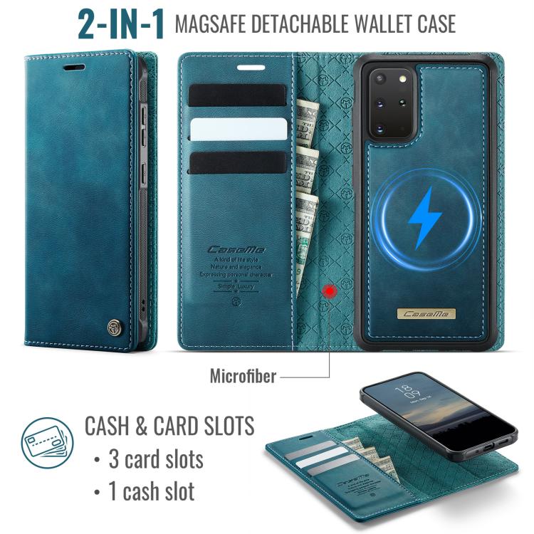 For Samsung Galaxy S20+ CaseMe C49 Magnetic RFID Blocking Detachable Wallet Leather Phone Case