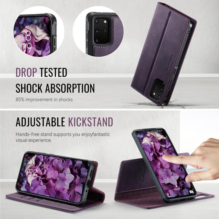For Samsung Galaxy S20+ CaseMe C49 Magnetic RFID Blocking Detachable Wallet Leather Phone Case