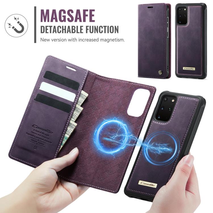 For Samsung Galaxy S20+ CaseMe C49 Magnetic RFID Blocking Detachable Wallet Leather Phone Case