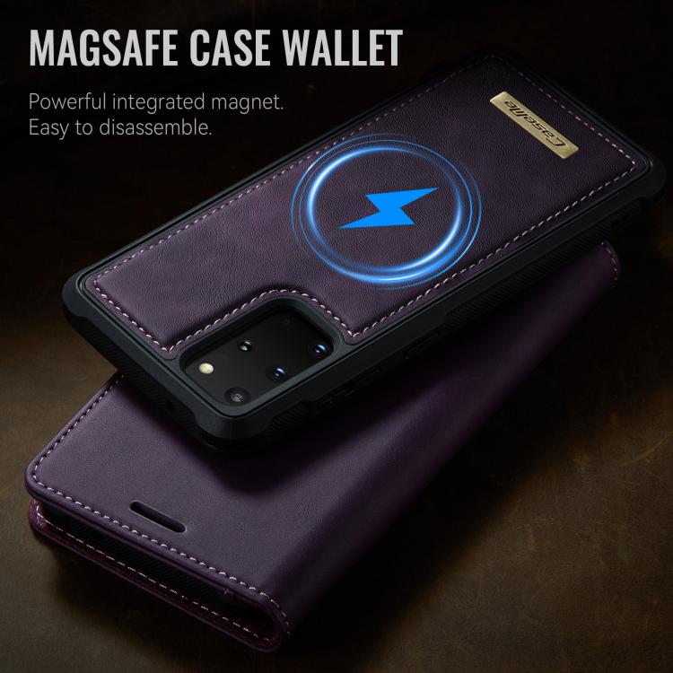 For Samsung Galaxy S20+ CaseMe C49 Magnetic RFID Blocking Detachable Wallet Leather Phone Case