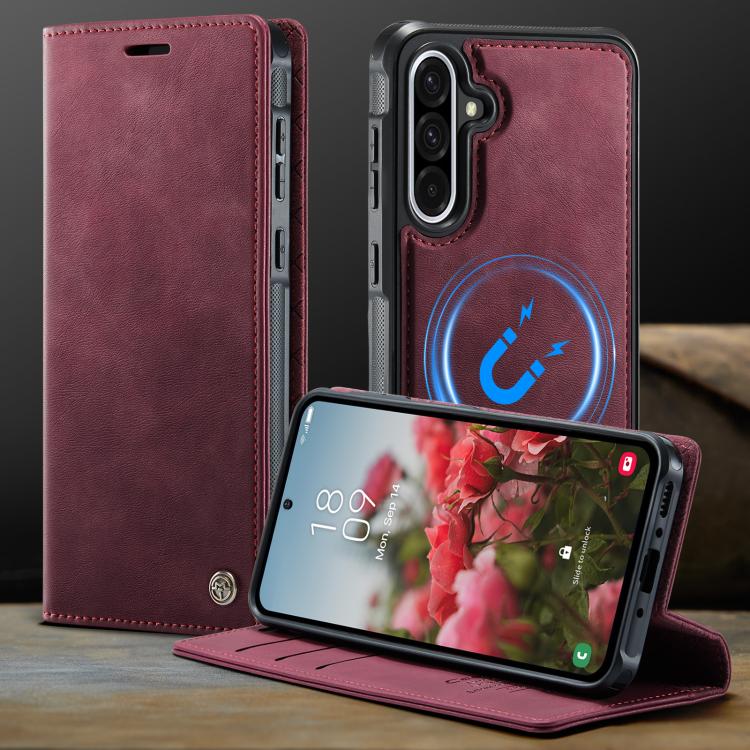 For Samsung Galaxy A56 5G CaseMe C49 Magnetic RFID Blocking Detachable Wallet Leather Phone Case
