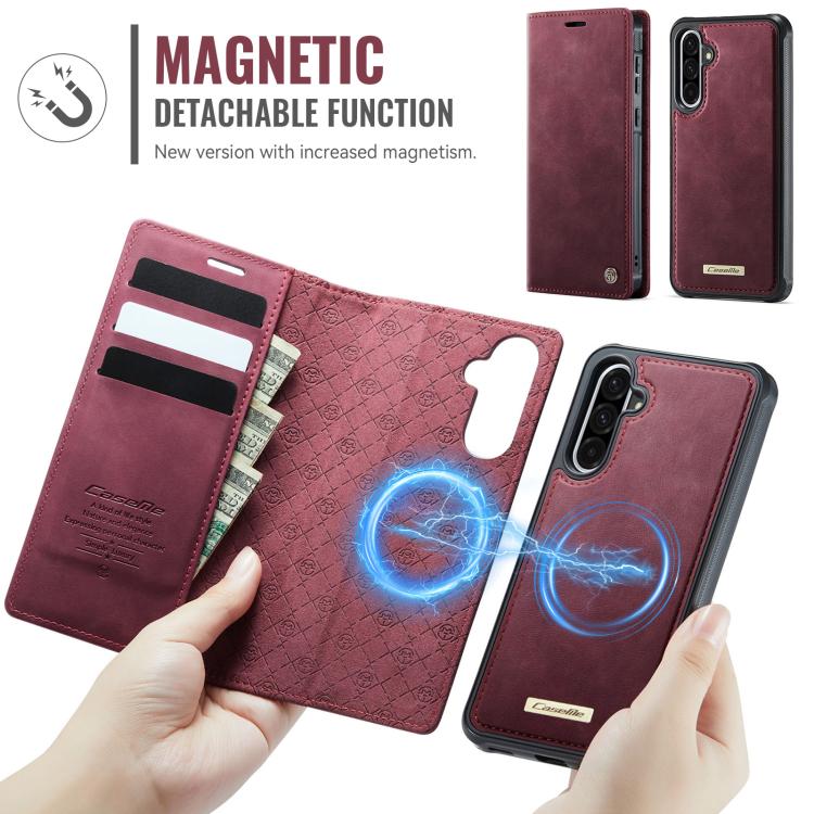 For Samsung Galaxy A56 5G CaseMe C49 Magnetic RFID Blocking Detachable Wallet Leather Phone Case