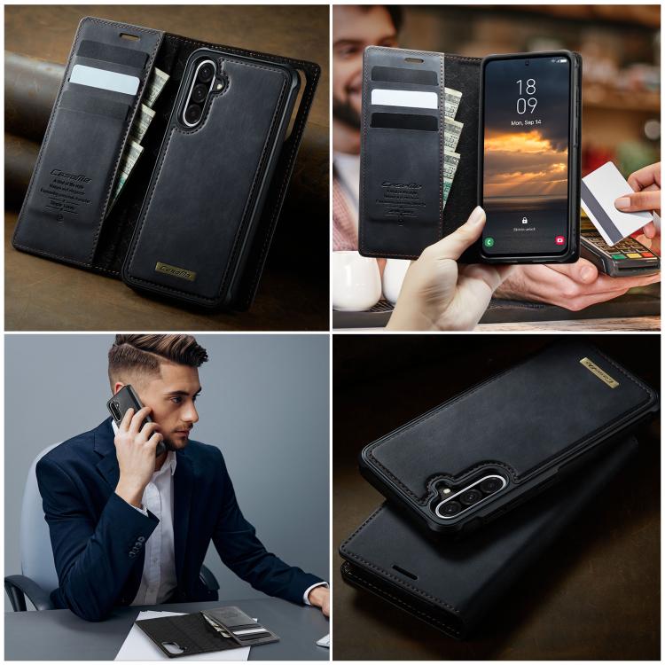 For Samsung Galaxy A56 5G CaseMe C49 Magnetic RFID Blocking Detachable Wallet Leather Phone Case