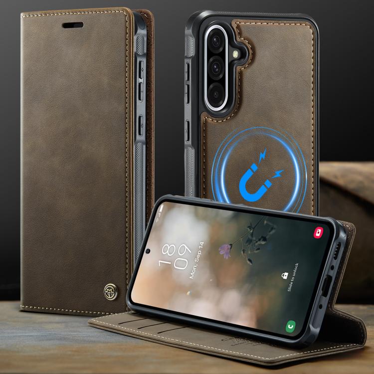 For Samsung Galaxy A56 5G CaseMe C49 Magnetic RFID Blocking Detachable Wallet Leather Phone Case