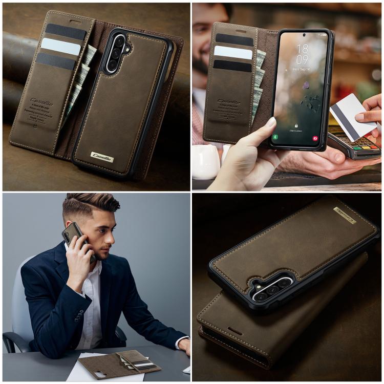 For Samsung Galaxy A56 5G CaseMe C49 Magnetic RFID Blocking Detachable Wallet Leather Phone Case
