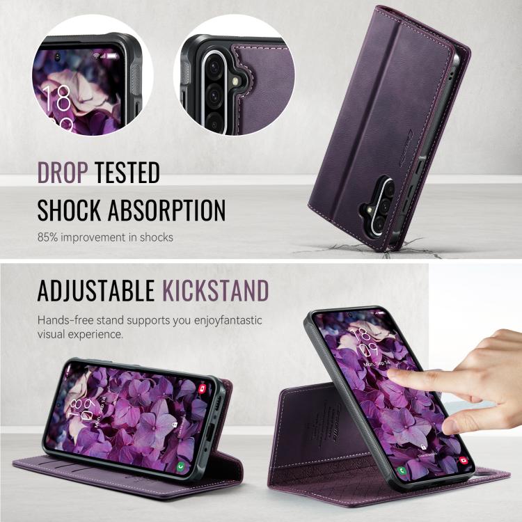 For Samsung Galaxy A56 5G CaseMe C49 Magnetic RFID Blocking Detachable Wallet Leather Phone Case