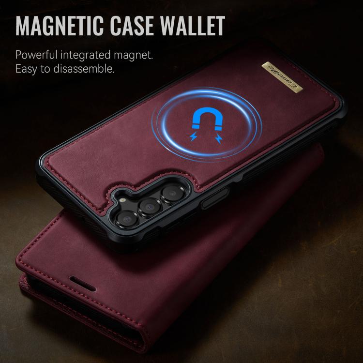 For Samsung Galaxy A14 5G / M44 CaseMe C49 Magnetic RFID Blocking Detachable Wallet Leather Phone Case