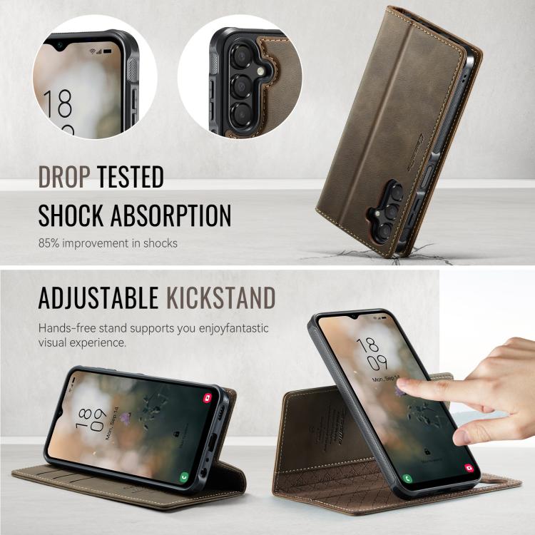 For Samsung Galaxy A14 5G / M44 CaseMe C49 Magnetic RFID Blocking Detachable Wallet Leather Phone Case