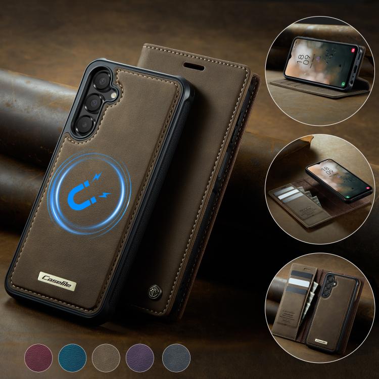 For Samsung Galaxy A14 5G / M44 CaseMe C49 Magnetic RFID Blocking Detachable Wallet Leather Phone Case