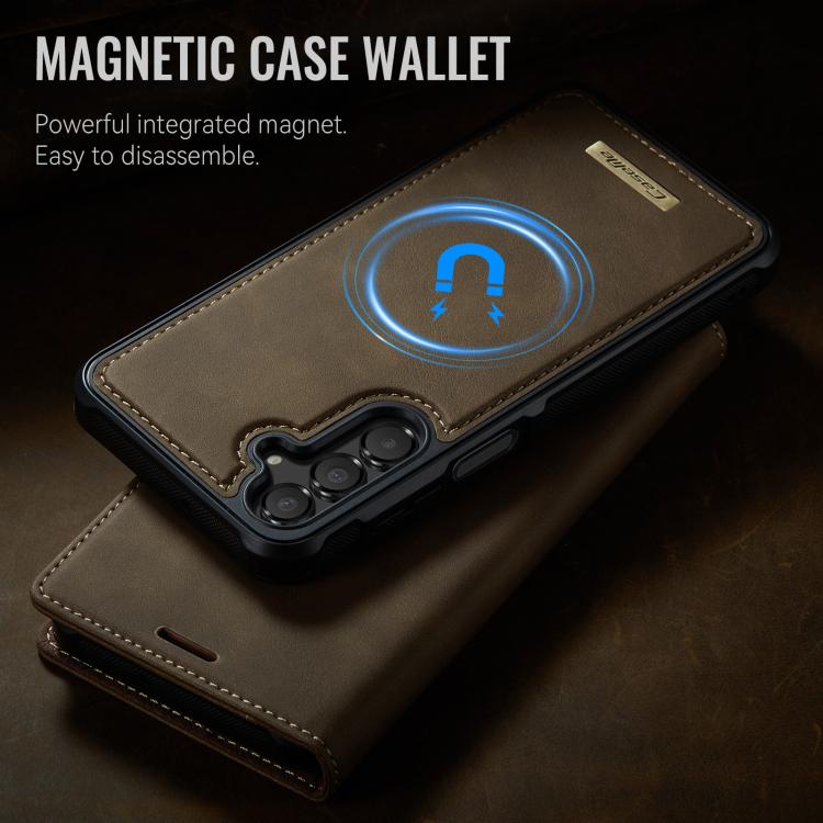 For Samsung Galaxy A14 5G / M44 CaseMe C49 Magnetic RFID Blocking Detachable Wallet Leather Phone Case